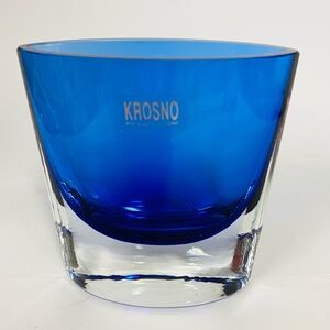 Cobalt blue Glass vase Krosno-2 available